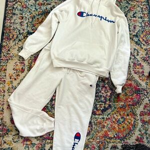 Champion white jogger set